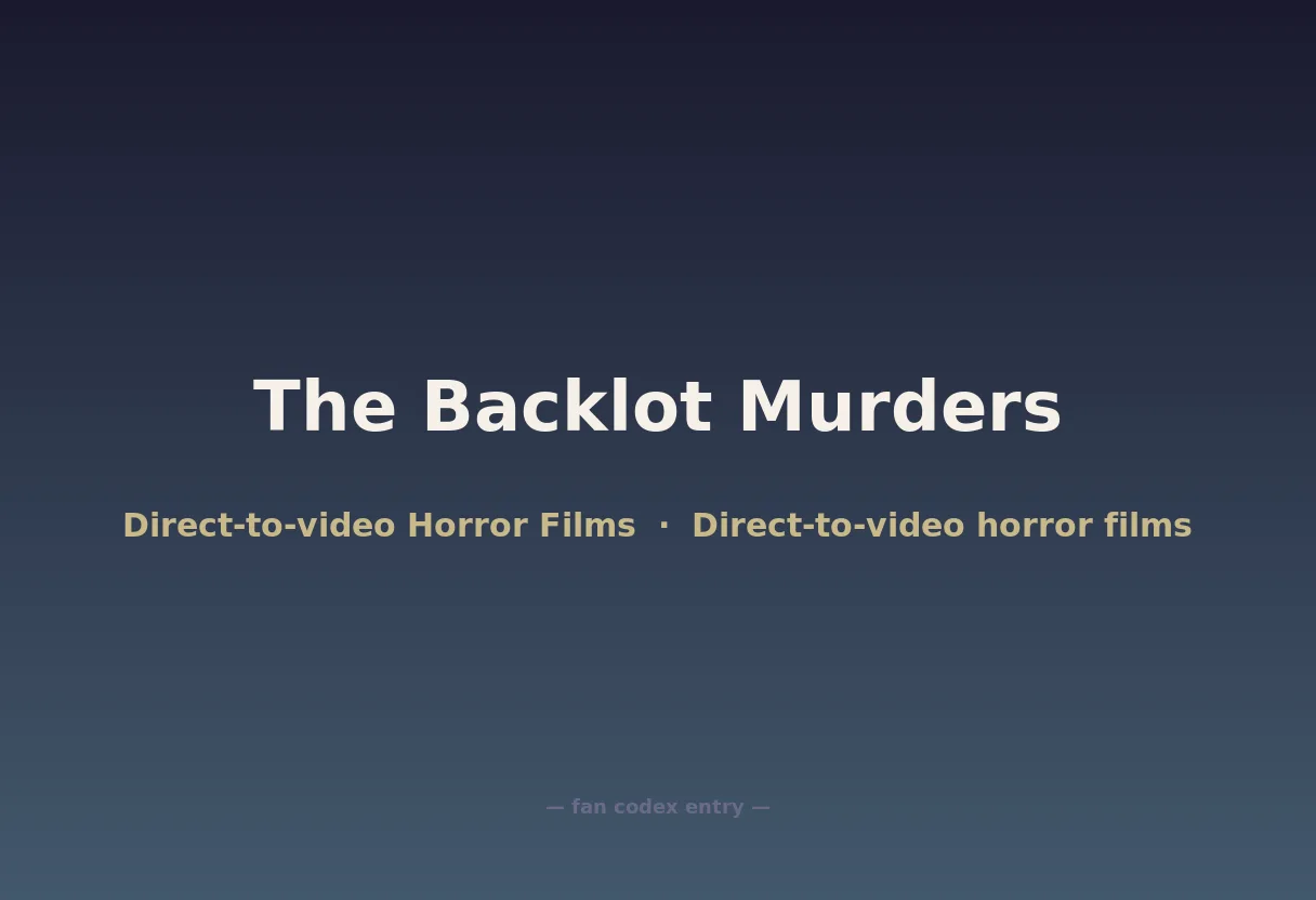 The Backlot Murders